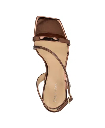 Calvin Klein Women's Tansley Strappy Stiletto Sandals In Brown