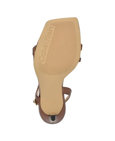 Calvin Klein Women's Tansley Strappy Stiletto Sandals In Brown