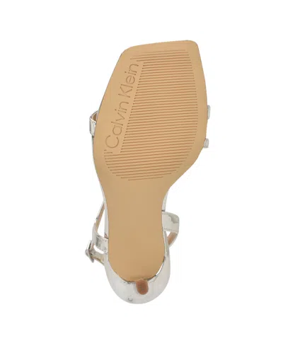 Calvin Klein Women's Tansley Strappy Stiletto Sandals In Silver