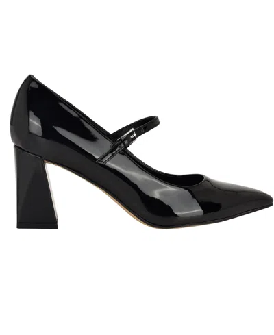 Calvin Klein Women's Naprina Block Heel Mary Jane Pumps In Black