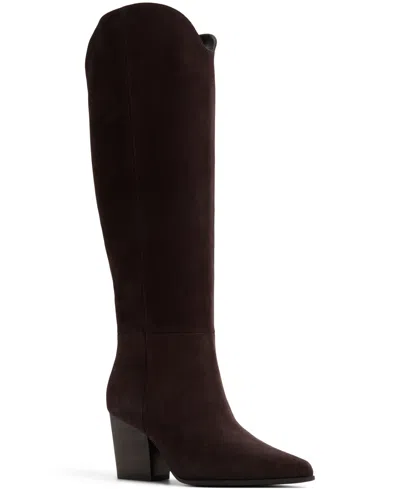 Aldo Women's Kaely Knee-high Tall Western Boots In Brown