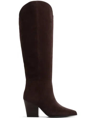 Aldo Women's Kaely Knee-high Tall Western Boots In Brown