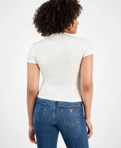 Guess Women's Marcie Chenille Cable Sweater In White