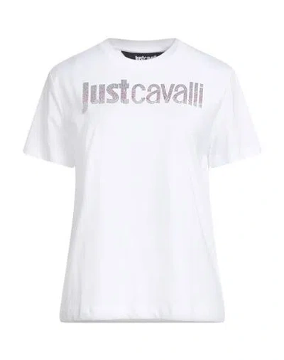 Just Cavalli Crystal-embellished T-shirt In White
