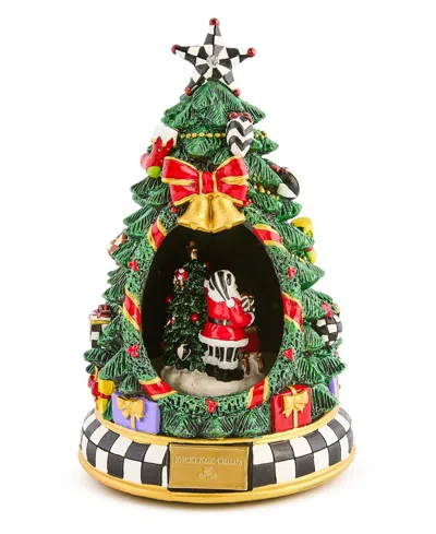 Mackenzie-childs Mackenzie Childs Courtly Christmas Tree & Santa Musical Display In Multi