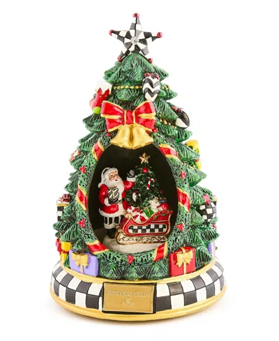 Mackenzie-childs Mackenzie Childs Courtly Christmas Tree & Santa Musical Display In Multi