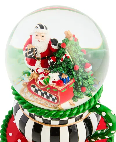 Mackenzie-childs Mackenzie Childs Check It Out Teacup Snow Globe In Multi