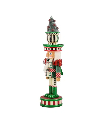 Mackenzie-childs Mackenzie Childs Check It Out Teacup Nutcracker In Multi