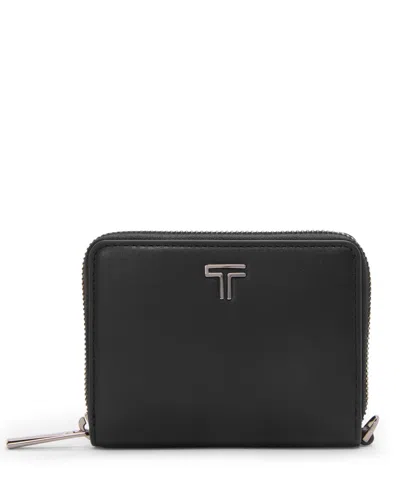 Tumi Trifold Zip Wallet In Black