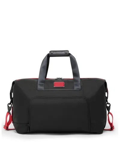 Tumi Black/red Alpha 3 Double Expansion Woven Satchel In Black