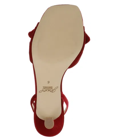 Jewel Badgley Mischka Women's Emeli Bow Square Toe Sandals In Red