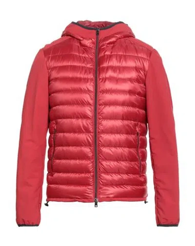 Herno Man Puffer Red Size 38 Polyamide, Polyester In Red