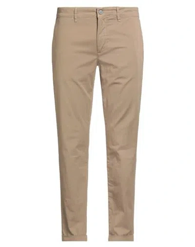 Jeckerson Man Pants Camel Size 40 Cotton, Elastane In Brown