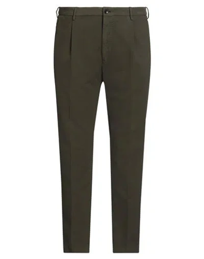 Incotex By Slowear Man Pants Dark Green Size 38 Cotton, Elastane In Green