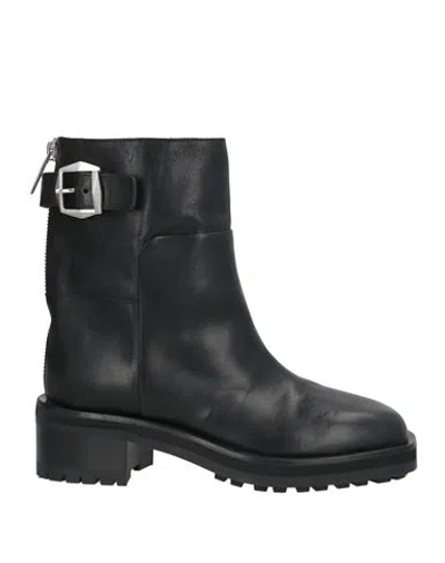 Jimmy Choo Brooklyn Ab 50 Leather Boots With Adjustable Strap In Black