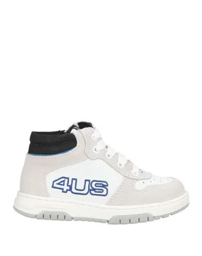 Paciotti 4us Toddler Boy Sneakers White Size 9c Leather, Synthetisches Material, Textile Fibers In White