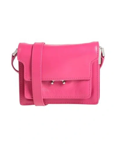 Marni Woman Cross-body Bag Magenta Size - Cow Leather In Pink