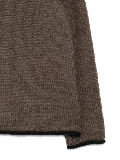 Our Legacy Rider Roundneck Shirt Steel Mohair In Brown