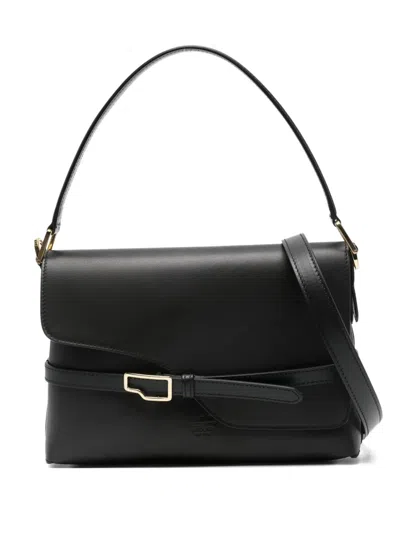 Atp Atelier Lierna Leather Shoulder Bag In Black