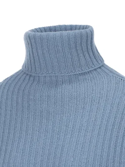 高领罗纹毛衣