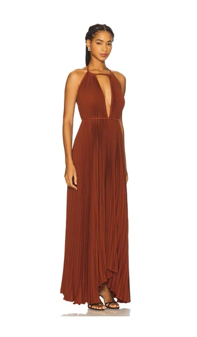 L'idée Boheme Gown In Brown