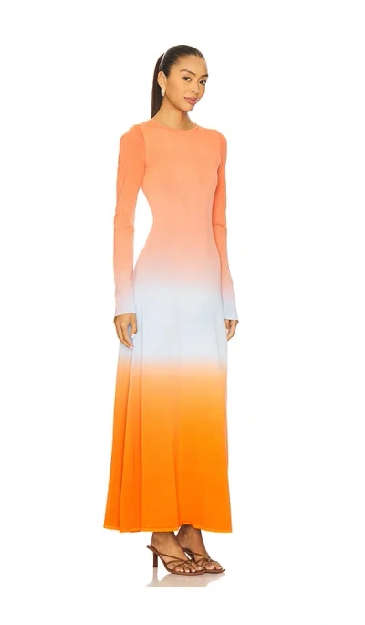 Solid & Striped The Dora Dress Ombre Peachy Keen In Gold