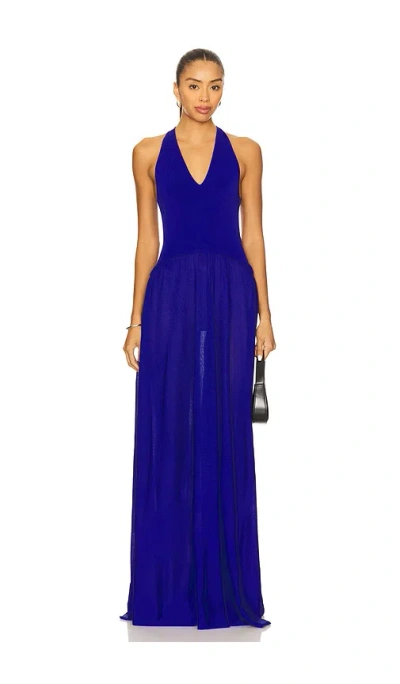 Solid & Striped The Maggie Crossback Maxi Dress In Blue