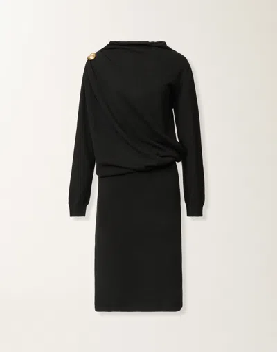 Fabiana Filippi Midi Dress With Gold Detail In Black