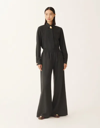 Fabiana Filippi Amelia Trousers In Flannel In Gray