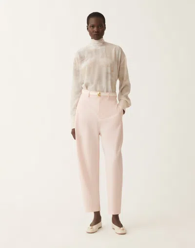 Fabiana Filippi Wool-blend Pants In Pink