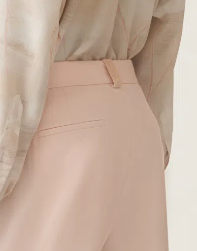 Fabiana Filippi Wool-blend Pants In Pink