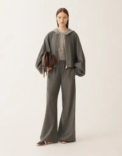 Fabiana Filippi Amelia Trousers In Flannel In Green