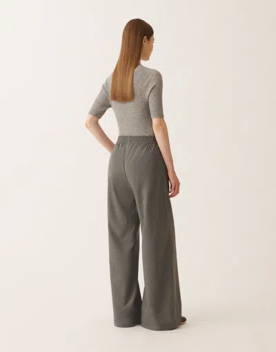 Fabiana Filippi Amelia Trousers In Flannel In Green