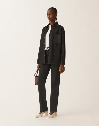 Fabiana Filippi Denim Shirt In Black