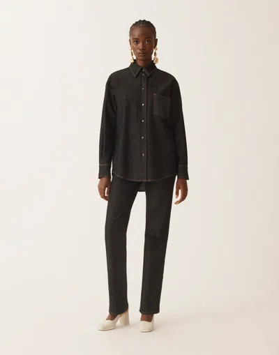 Fabiana Filippi Denim Shirt In Black