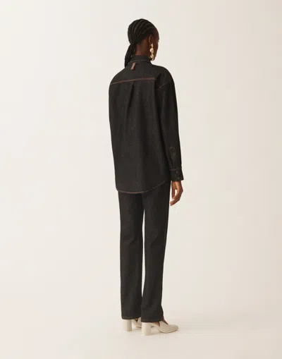 Fabiana Filippi Denim Shirt In Black