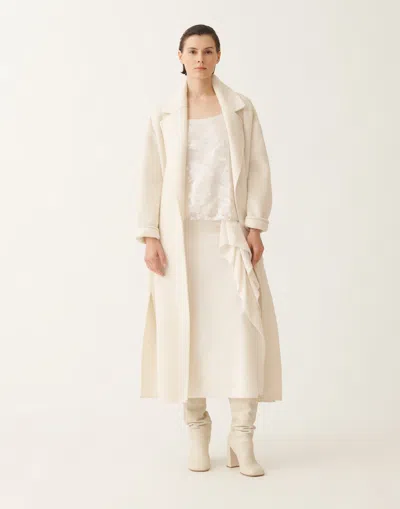 Fabiana Filippi Double-faced Soft Wool And Cashmere Coat In White
