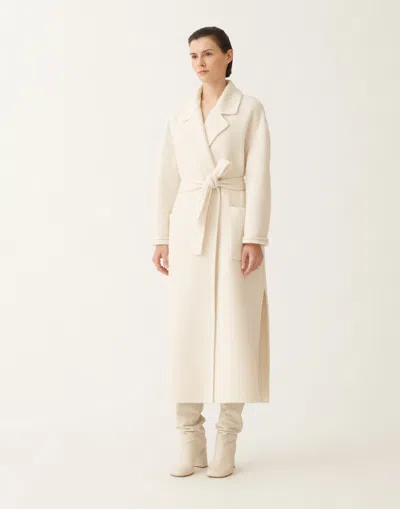 Fabiana Filippi Double-faced Soft Wool And Cashmere Coat In White