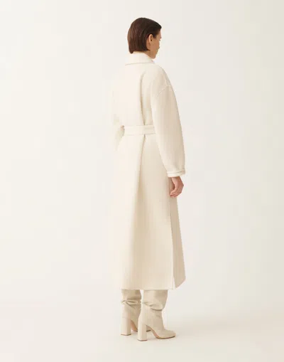 Fabiana Filippi Double-faced Soft Wool And Cashmere Coat In White