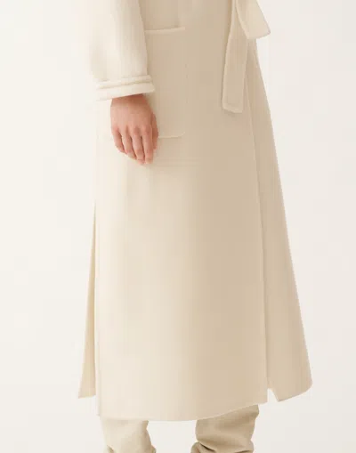 Fabiana Filippi Double-faced Soft Wool And Cashmere Coat In White