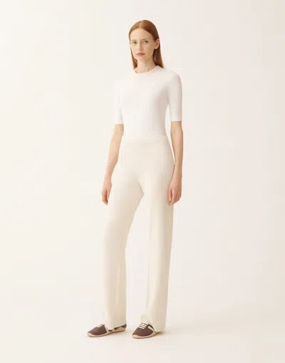 Fabiana Filippi Trousers In Platinum In White