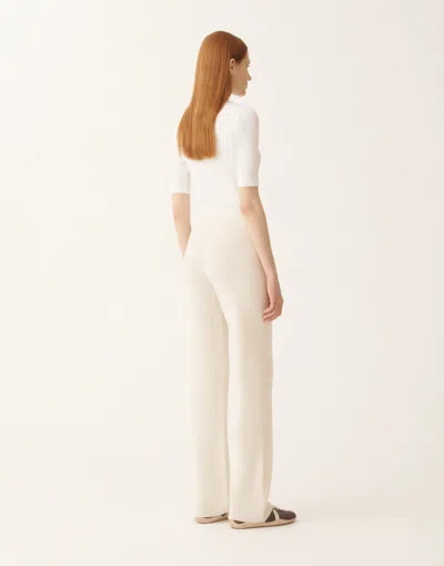 Fabiana Filippi Trousers In Platinum In White