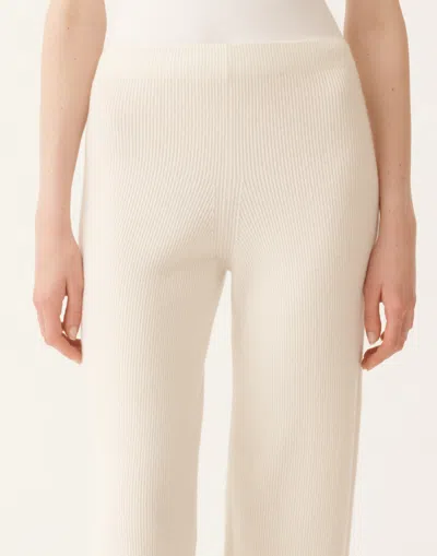 Fabiana Filippi Trousers In Platinum In White