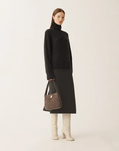 Fabiana Filippi Sweater With Sequins In Black