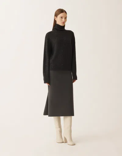 Fabiana Filippi Sweater With Sequins In Black