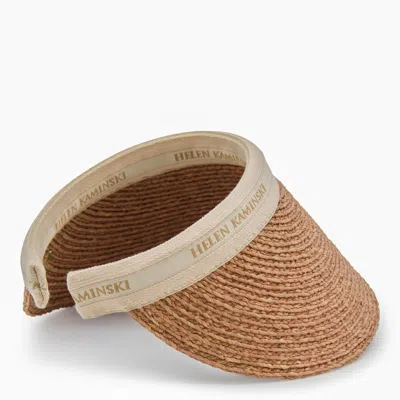 Helen Kaminski Top Open Woven Strap Adjustable Hat In Brown