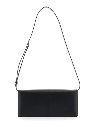 Tom Ford Black Leather Crossbody Bag In Black