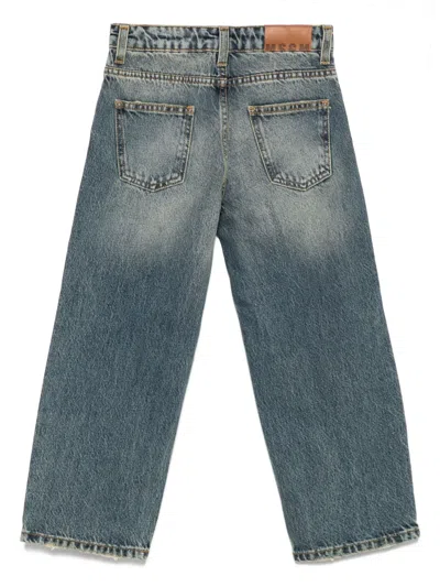 仿旧褪色效果牛仔裤