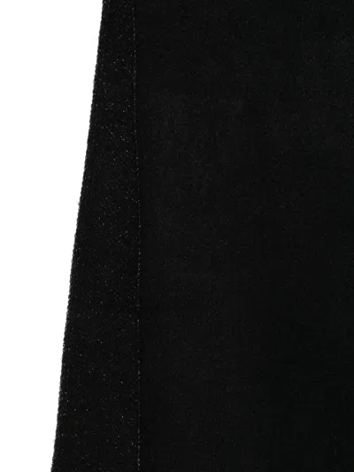 Liu •jo Metallic-logo Scarf In Black