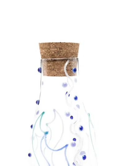 Pucci Cork-lid Glass Bottle In Transparent